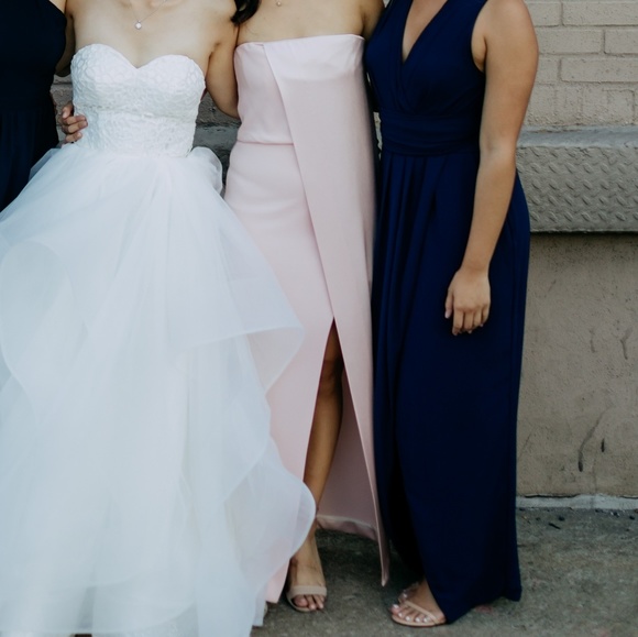 Halston Heritage Strapless Light Pink Gown size 4 - Picture 7 of 8